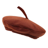 Brand Beret for 20Cm Dolls Cute Coffee Mini Doll Hat Soft Cotton Tiny Accessory for Dress-up and Home Decor