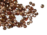 The Design Cart 5 mm Bright Copper Metallic Circular Round Plastic Sequins Sitara for Embroidery, Embellishing Handbags, Apparel
