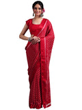 Libas Women'S Satin Saree (16029R_Red)