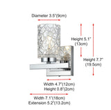 Living District Cassie 1-Light Metal Bath Sconce In Brass And Clear
