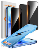 Mkeke for iPhone 17 Privacy Screen Protector 3 Pack, 25 Anti Spy & Auto Installation Privacy Screen Protector 9H+ Hardness Full