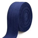 ZHFMLY 1.5 Inch Deep Blue Herringbone Webbing - 12 Yards Cotton Twill Tape Ribbon for Sewing, Binding Trim, DIY Crafts, Gift Wra
