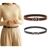 Crusset Stylish Pu Leather Waist Belt For Women Adjustable For Jeans, Dresses & Saree Fashionable & Comfortable| Tan & Black