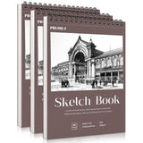3 Pack Sketch Book 8.5 11 inch, Spiral Bound Sketch Pad 50 Sheets (68lb/100gsm), Acid-Free Sketchbook for Drawing Painting Sket