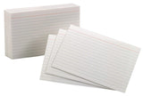 Oxford 40153SP 3 X 5 White Ruled Index Cards 100 Count