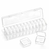 VANSUNS Bead Organizer Box, 13 Pcs Compartments Clear Plastic Storage Containers Set for Bracelet Making DIY, Jewelry, Small Par