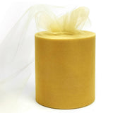 6 x 200 Yards Aztec Gold Tulle Fabric Rolls, Yellow Ochre Spool Tulle Ribbon for DIY Tutu Skirt Wedding Decoration Baby Shower B