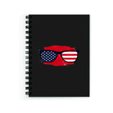 Plan To Gift Notebooks For Office American Flag Notebook Wire Bound Spiral Printed Pages:160 (Size A5)