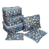 Wegon 6Pcs Set Travel Organizer Packing Cubes Lightweight Travel Luggage Organizers With Laundry Bag Or Toiletry Bag 12 Cm, 30 C