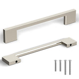 Southern Hills Brushed Nickel Cabinet Pulls - 128mm - Satin Nickel Drawer Handles, Modern Kitchen Cabinet Handles, Silver Kitche