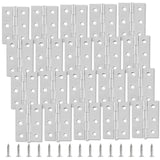 Suiwotin 20pcs 3 Inch Butt Hinges, Stainless Steel Cabinet Hinges, Small Door Hinges Window Hinge, Folding Box Hinges for Jewelr