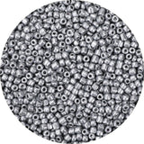 GAGANIU 2000pcs Silver Glass Seed Beads, Colorful Tiny 4mm Beads for Jewelry Making, Beading Supplies.
