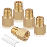 Ailbiuko Brass Pipe Fittings,1/8 NPT Thread Male x 1/8 NPT Thread Female Adapter Extension Fittings Brass fitting,(Pack of 5)