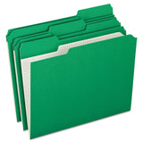 Pendaflex Reinforced Top Tab File Folders, 1/3 Cut, Letter, Green, 100/Box