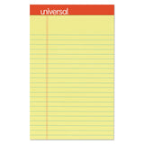 Universal 46200 Perforated Edge Writing Pad, Narrow Rule, 5 x 8, Canary, 50 Sheet, Dozen