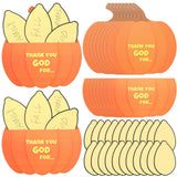 AmazingSpark 36 Set Thanksgiving Pumpkin Craft Kits Christian Give Thanks Crafts Pumpkin Seeds Thank You God Decorations for Tha