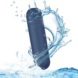 Mini Upgraded Rechargeable Handheld Waterproof Massager,Electric Portable Back Massager for Back Neck Shoulder Body,Blue