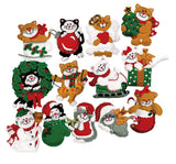Tobin Lots of Kittens Felt Ornament Kit, 3x4 Set of 13