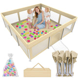 Foldable Large Baby Playpen 71 71, Portable Playard for Babies & Toddlers, Lightweight Safety Baby Fence, No Installation, Indo
