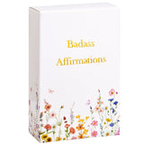 Crisky Badass Affirmation Cards for Women, 50 Pack Daily Affirmations, Encouragement Rebel Bloom Motivation Cards with Edgy Posi