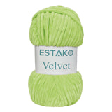 Estako Velvet Chenille Blanket amigurumi Yarn for Crocheting and Knitting Super Bulky 100 gr (132 yds) (1950-Pistachio)