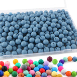 Sunrony 170Pcs 15mm Silicone Beads for Keychain Making, Round Silicone Beads for Pens and Necklace Bracelet Crafts Making(Powder