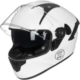 ILM Motorcycle Helmets with Built in Bluetooth Full Face Casco para Moto Dual Visor for Adults Men Women DOT Model-X9(White,XL)