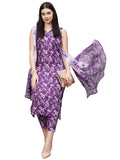 Anni Designer Women'S Rayon Blend Straight Printed Kurta With Pant & Dupatta (Ball-Purple-Rkg_M_Purple_Medium),Purple,M