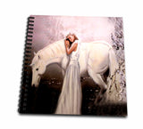 3dRose db_872_1 Girl with Unicorn Drawing Book, 8 by 8Inch