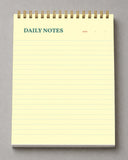 Zaslan Ruled Writing Pad For Daily Notes, Wiro Spiral Bound Notepad, Single Line TearOff Notebook Journal For Office, School &