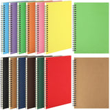 Leelosp 12 Pack Small Spiral Notebook A5 Lined College Ruled Spiral Journal Notebook 5.5 X 8.3 Inch Kraft Cover, 120 Pages For W