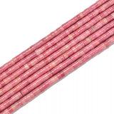 155pcs 4x2mm Natural Rhodochrosite Heishi Disc Rondelle Spacer Stone Semi Precious Gemstone Loose Beads for Jewelry Making 15 In