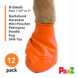 Pawz Rubber Dog Boots For Paws To 2 - All-Weather Dog Booties For Hot Pavement, Sand, Snow, Mud, And Rain - Anti Slip Dog Sock