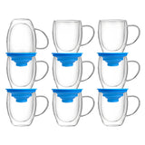 KasaRacks 6Pack Adjustable Mug Organizer Stackable Coffee Cup Storage Rack for Kitchen Cabinet & Countertop Compact Design for