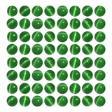 MJDCB 35pcs Dark Green Cat Eye Stone Beads 10mm Round Crystal Loose Bead for Jewelry Making DIY Bracelets Necklace Accessories