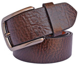 Sunshopping MenS Formal Stylish Genuine Leather Pin Buckle Adjustable Belt (Bob31) (30, Brown02)