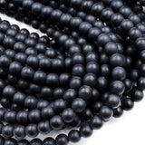 Zenkeeper 108 Pcs Matte Black Onyx Beads for Jewelry Making 8 MM Onyx Gemstones Loose Stone Beads