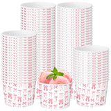 Funnymoom 50 Pack Pink Bow Treat Snack Cups Bow knot Paper Ice Cream Cups 9 oz Cute Coquette Disposable Dessert Bowls for Hot or