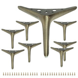 7 inch/18cm Brushed Bronze Color Metal Furniture Legs Set of 8, Modern Style Furniture Feets, DIY Replacement for TV Stand, Sofa