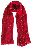 Kkrish Handcrafted Soft Touch Pure Cotton Bandhej (Bandhni) Stole. (Red)