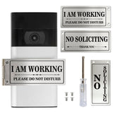 Do Not Disturb Sign for Doorbell - Rotatable No Soliciting Doorbell Cover. Metal sign for front door/house. Easy to install. Gre