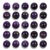 NITOPUPU 100Pcs 6mm Natural Smooth Amethyst Beads Round Loose Stone Beads for Jewerly Making with Crystal Stretch Cord