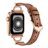 Osber Genuine Leather Band Compatible with Apple Watch Women 42mm 44mm 45mm 46mm(2024 series 10) 49mm(Ultra 2/1), Designer Slim