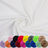 Nylon Spandex Fabric, 80% Nylon, 20% Spandex, Swimwear, Activewear Fabric 4 Way Stretch Sports, Dance, Yoga (White, 3 Yard)