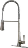 Pfister Zuri Commercial Culinary Kitchen Faucet with Pull Down Sprayer, Single Handle, High Arc, Stainless Steel Finish, LG529MC
