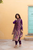 Anni Designer Women'S Rayon Viscose Straight Printed Kurta With Pant & Dupatta (Setul Begani_Xxl_Begani_Xx-Large),Begani,2XL,,,