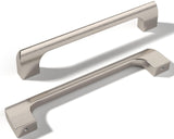 monti hardware | 1 Pack Brushed Nickel 5 Inch Hole Center | Solid Metal Cabinet Handles Bathroom Home Decor Drawer Pulls | Stain