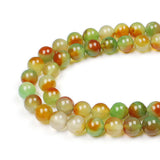 MJDCB Natural Peacock Agate Beads Red Green Agate Beads Round Stone Beads for DIY Necklace Bracelat Jewelry Making Strand 15 (12