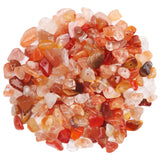 500 pcs Natural Chip Stone Beads, Red Agate 5-8 mm Irregular Gemstones Healing Crystal Loose Rocks Bead Hole Drilled for Jewelry