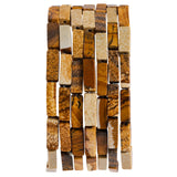 Natural Blown Picture Stone Rectangle Tube Beads 4x13mm 38cm/str Loose Semi Gemstone Stone Beads for Making Bracelets Necklace E